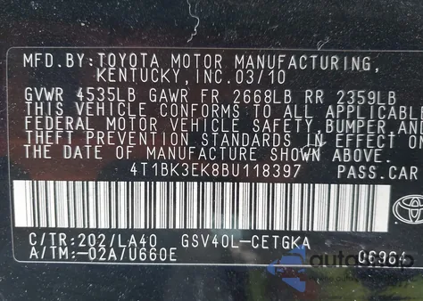 4T1BK3EK8BU118397